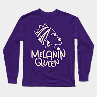 Melanin Queen Silhouette Long Sleeve T-Shirt